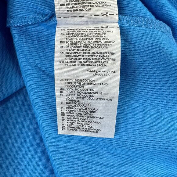 Adidas Mens Short Sleeve Logo Graphic Crewneck T-Shirt Blue S - Picture 3 of 4